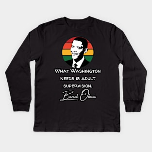 Barack Obama Quote Inauguration Vintage Retro 2021 Kids Long Sleeve T-Shirt